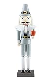 Pilgrim Nutcracker by Clever Creations | Wearing Black and White Pilgrim Outfit | Festive Collectable Christmas Decor | Perfect for Shelves and Tables | 100% Wood | 14