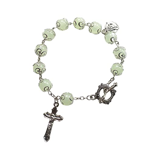 One Decade Auto Rosary Beads Catholic Bracelet Christ Luminous Bracelet Gift