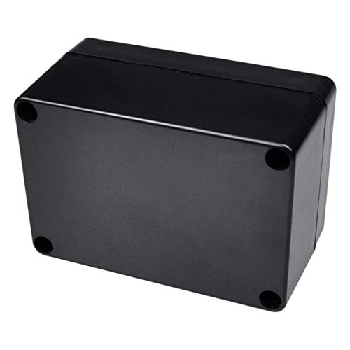 Therlan 2 Pack Black Waterproof Plastic Project Box ABS IP65 Electronic Junction Box Enclosure 100 x 68 x 50 mm