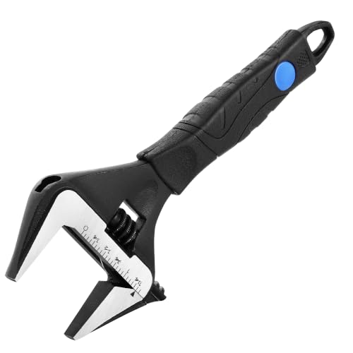 Image of MAXPOWER 6-inch Wide Jaw Adjustable Wrench, 1.4 inch Jaw Opening, Stubby Handle