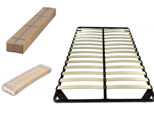Buartttbear Sommier 140x190CM,Sommiers a Lattes pour Adulte avec Lattes en Bois et Structure en métal, Compatible avec Cadre de Lit (Sommier-140x190)