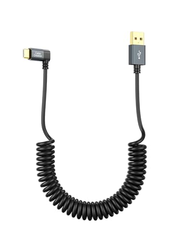 CableCreation Coiled USB A to C 60W Fast Charging Cable Max 5FT for CarPlay