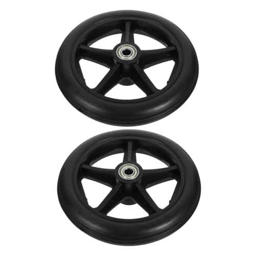 ERINGOGO 6 Inch Wheelchair Wheel Replacement Tire Rubber Single Wheel for Elderly Wheelchair Easy to Install Replacement Parts