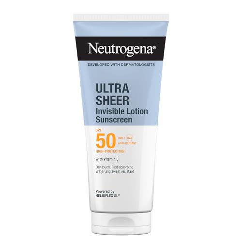 Neutrogena Ultra Sheer Invisible Hydrating Lotion Body Sunscreen SPF 50 200ml Sunscreen With Niacinamide and Vitamin E For All Skin Types Water and Sweat Resistant Body Lotion