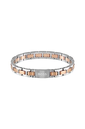 BOSS Jewelry Pulsera de Eslabones para Hombre Colección METAL LINK ESSENTIALS Bicolor - 1580056