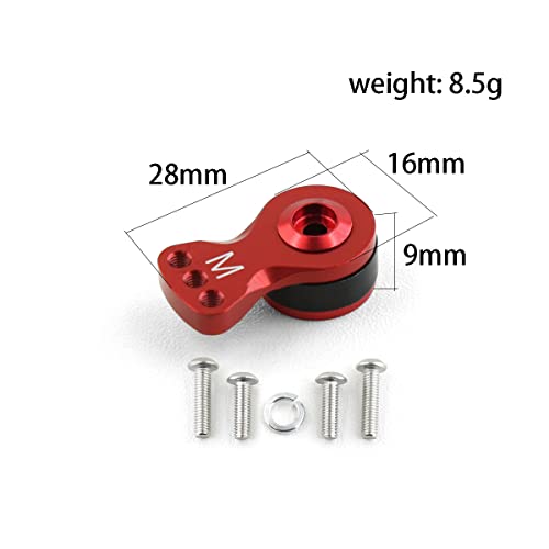 2 Sets Aluminum M(18Mm) 25T Adjustable Servo Saver Servo Arm For Trx-4 Axial Scx10 1/10 Rc Cars Helicopter Model Boat Upgrade Parts(Titanium) #TOP1