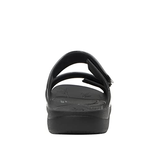 Alegria Womens Orbyt Black Gloss Double Strap Lightweight Recovery Slide Comfort Sandal 9 M Us #TOP2