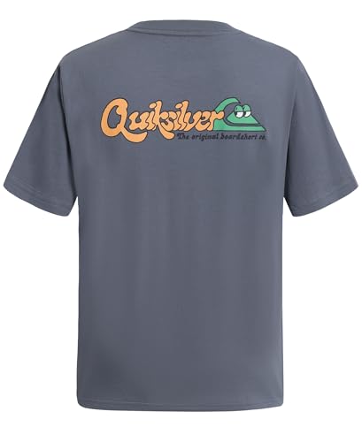 Image of Quiksilver Boys' Short Sleeve Logo Graphic T-Shirt, Soft & Comfortable, Regular Fit