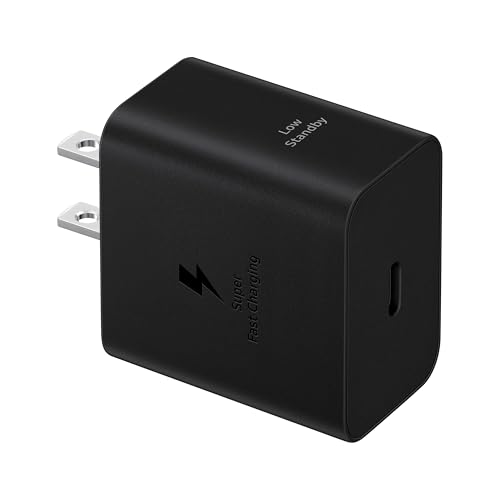 SAMSUNG 45W Wall Charger Power Adapter Cable Not Included Super Fast Charging for Galaxy Phones Tablets and USB Type C Devices Low Standby Power Consumption EP-T4511NBEGUS Black