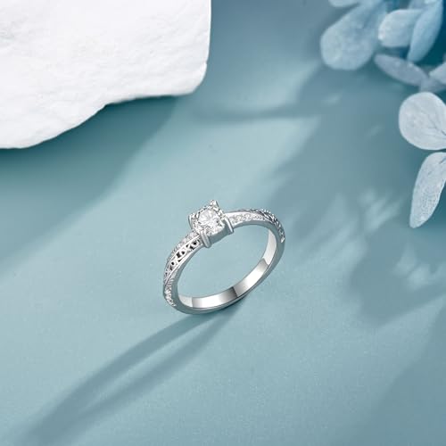 Engagement Rings for Women S925 Sterling Silver Moissanite Filigree Wedding Rings Anniversary Promise Rings for Her Women Wife Lover2