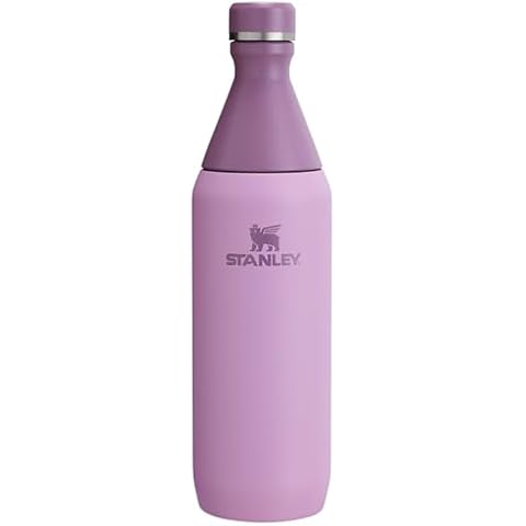 Stanley All Day Slim Bottle 20 OZ | Twist off Lid with Leakproof Seal | Slim Design for Travel & Gym | Insulated Stainless Steel | BPA-Free | Lilac Cover