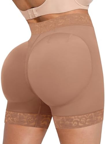 SHAPELLX Butt Lifting Shapewear For Women Tummy Control Faja Shaping Shorts Thigh Slimming Panties Mid Waisted Shaper