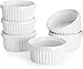 Sweese 502.001 6er Set Soufflé Förmchen, 140 ml Creme Brulee Formen aus Porzellan, Förmchen für Muffins, Cupcakes, Weiß
