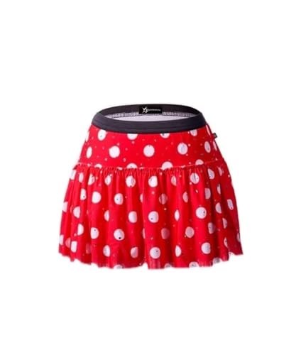 Red with White Polka Dots Sparkle Running Skirt New