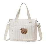 Wickeltasche mit Bärenmuster, große Wickeltasche mit verstellbarem Schultergurt, für Arbeit, Fitnessstudio, Schule, Krankenhaus, Strand, Park, Einkaufen, Picknick, Camping, Reisen