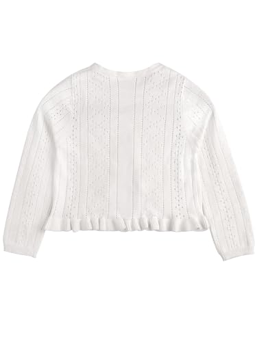 Girls' Long Sleeve Button Closure Knitted Bolero Cardigan Kids Shrug Sweaters Cropped Jacket Cover Up Tops2