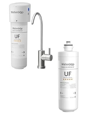 Waterdrop 10UBW-UF 0.01 ?m Ultra Filtration Under Sink Water Filter System and Waterdrop RF10W-UF 0.01 Micron Water Filter,