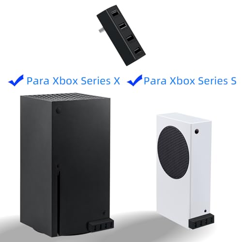 Mcbazel 4 Puertos USB Hub 2.0 para Xbox Series X/S, Adaptador de Expansión Portátil de Alta Velocidad USB Hub Splitter Compatible con Consola Xbox Series X/S - Negro - imagen 4