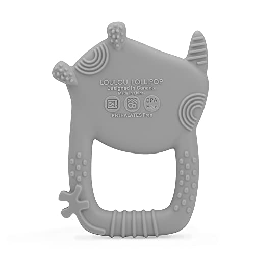 Image of Silicone Teether - Food-Grade, BPA-Free Teething Relief Toy for Babies - Safe, Durable & Easy-to-Hold Infant Teether - Textured Sensory Toy for Soothing Sore Gums - Rhino