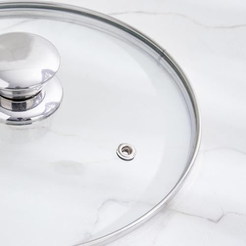 Image of Home Centre |Adalyn Grit Glass Lid - 20.5cm|Kitchen Accessories|Kitchenware|Tools and Gadgets|Transparent