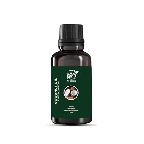 Image of Coconut Essential Oil 30ml Pure Natural Cold Pressed Oil for Hair Care Skin Moisturizing Body Massage Aromatherapy Multipurpose Carrier Oil for Dry Skin and Hair Nourishment