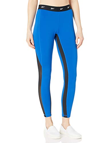 Image of Reebok Shiny High Rise Mesh Tight, Humble Blue, Small