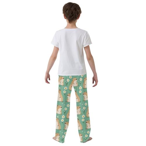 Pajama Bottoms, Pajamas Long Pant Capybara Cartoon Lounge Wear Casual Sleep Pants Soft Pjs Sleepwear3