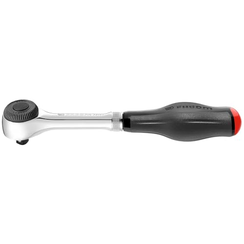 FACOM - Clé à Cliquet 3/8 à Manche Hélicoïdal à Action Rapide - J.360 - Cric à Poignée Rotative - Manche Ergonomique Antidérapant - Incréments de 6° de Serrage Final - Verrouillage de Sécurité