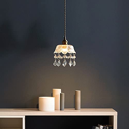 Lustre en cristal E27 suspension fleur à hauteur réglable - 7