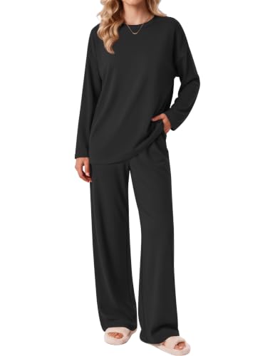 Ekouaer 2 Piece Lounge Sets for Women Long Sleeve Matching Pajama Set - image 1