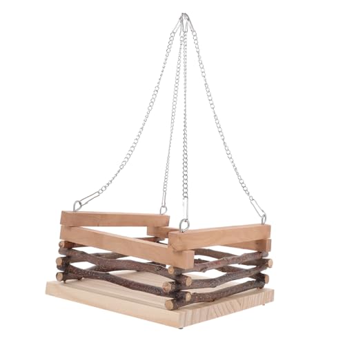 POPETPOP 1Pc Small Pet Hammock Hanging Swing for Guinea Pig Wooden Design for Hamster Chinchilla and Small Animals Comfortable and Stable Structure for Pet