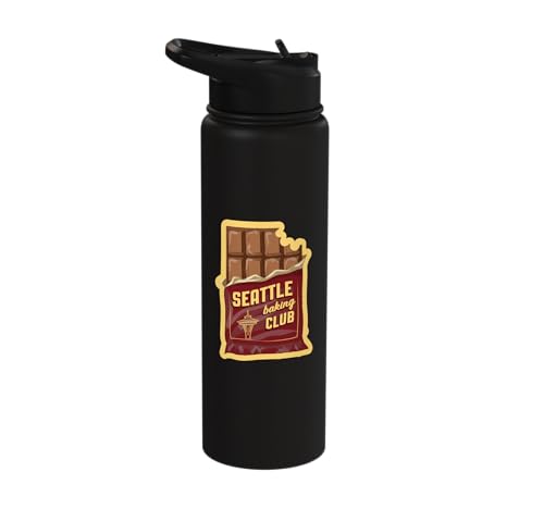 Seattle Baking Club April 2026 Chocolate Edition Stainless Steel Insulated Water Bottle