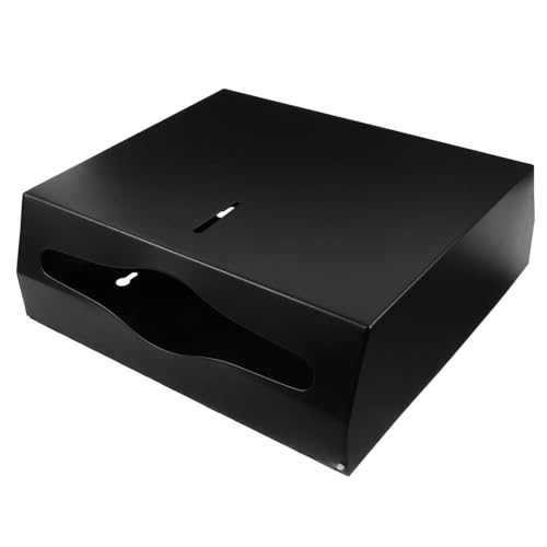 iplusmile Portarotolo Da Bagno in Acciaio Inox 304, Porta Fazzoletti Quadrato Nero, Organizzatore Carta Igienica Resistente Per Bagni, Hotel e Servizi Igienici