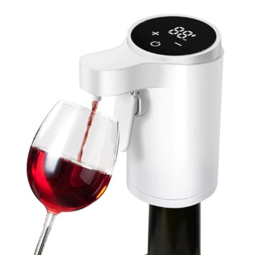 Image of Smart Quantitative Wine Dispenser with Touch Screen, Automatic Electric Pourer, Adjustable 1-99ml Digital Display, Black, Modern Design (White)