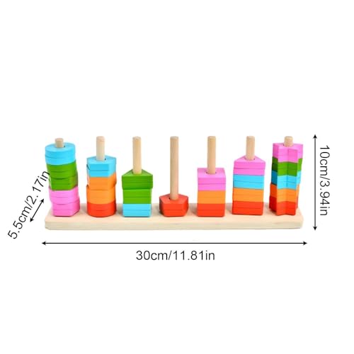 Jeux de Tri de Couleurs Sensoriels en Bois pour l'Éveil et l'Apprentissage en Maternelle - 6