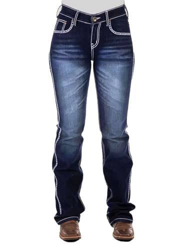 Flamingals Bootcut High Rise Casual Pocket Denim Jeans with Pockets