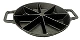 Bayou Classic 7478 10-in Cast Iron Wedge Cornbread Skillet, Black