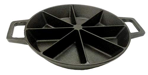 Bayou Classic 7478 10-in Cast Iron Wedge Cornbread Skillet, Black