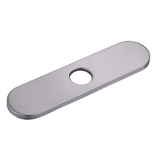 10-Inch Faucet Deck Plate Brushed Nickel Escutcheon | iVIGA