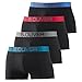 Produktbild s.Oliver Herren Boxershorts | 4er Pack (DE/NL/SE/PL, Alphanumerisch, L, Regular, Regular, schwarz mit farbigem Bund)