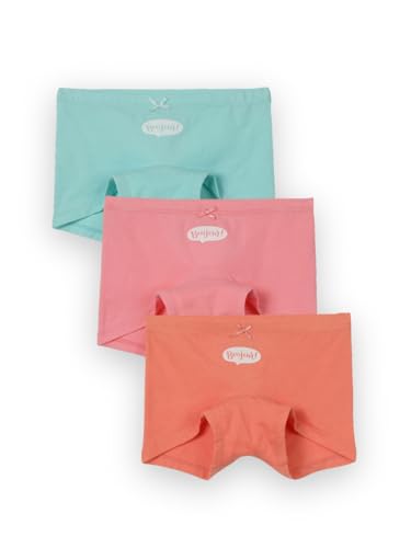 Image of mackly Girls Boxers (Pack of 3) - Cotton Boxer Shorts, Seamless Comfort, Mid Waist Boyshorts Panties