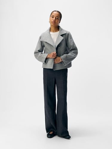 Object OBJRIKI SHORT JACKET - Jas - medium grey melange