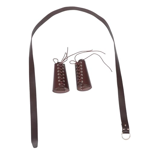 Abaodam 1 Set Men Vintage Waist Belt and Arm Guards Kit Wristbands for Renaissance Costume Accessories Retro Style for Festivals and Outdoor Events