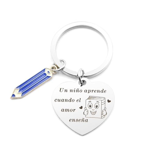 Fodfgxf Presentes para professores, presentes para professores, presente de professor, porta-chaves, presente professor Natal, Professora2, Tamanho único