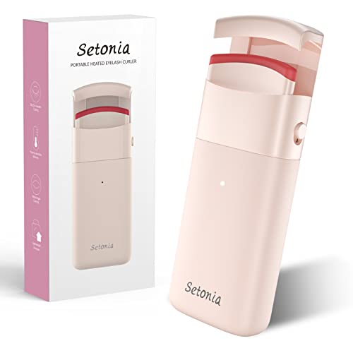Heated Eyelash Curler,Electric Eyelash Curler with Silicone Pad,Eyelash Curler for Quick Natural Curling Long-Lasting lash Curler ,Battery Equipped