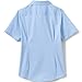 Lands' End Uniform Girls No Gape Short Sleeve Stretch Shirt Light Sea Blue Kids 16