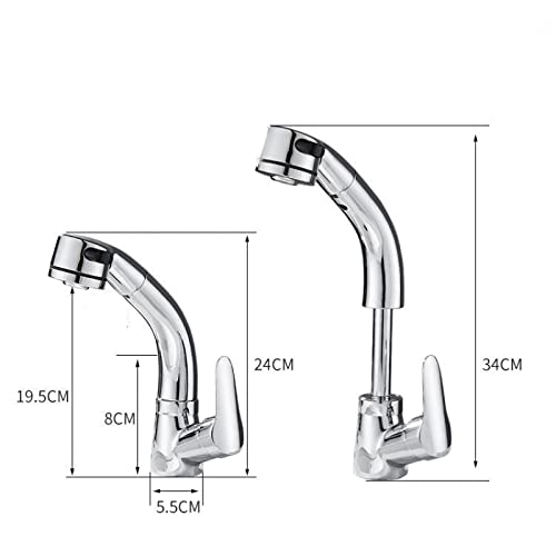 Mitigeur de lavabo avec bec pivotant 360 anti éclaboussures 2 modes