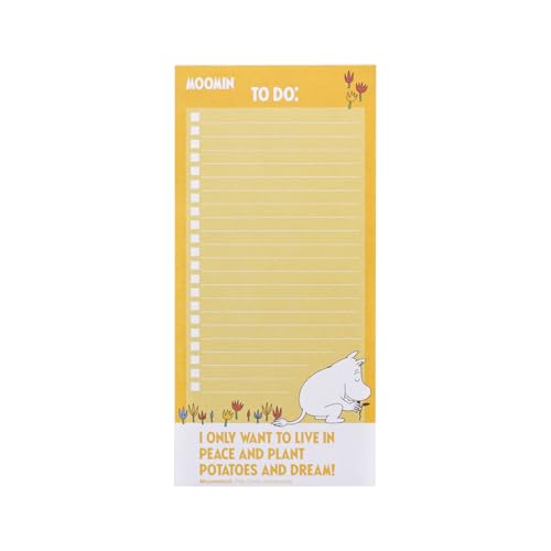 Moomin carnet à détacher jaune doré liste de tâches et notes de courses