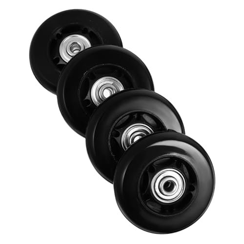 BAZEITFLOW 4個 スーツケース交換用キャスター 静音ラバー製 万向移動スムーズ 耐久性強化 取り付け簡単 旅行用ラゲッジパーツ