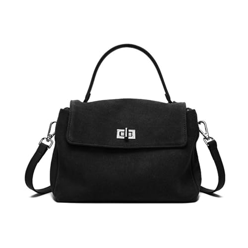 Sac en cuir suédé véritable de luxe pour femme chic en automne